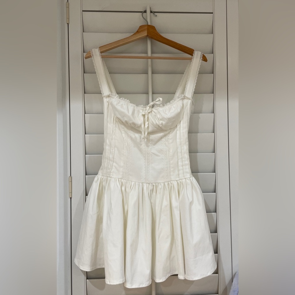 White Lace Mini Dress